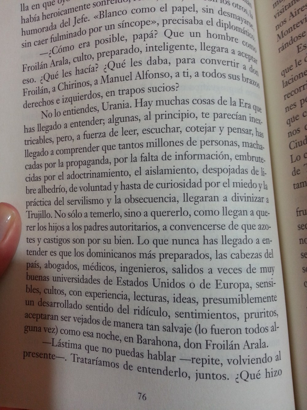 Fragmento del libro La fiesta del chivo de Mario Vargas Llosa
