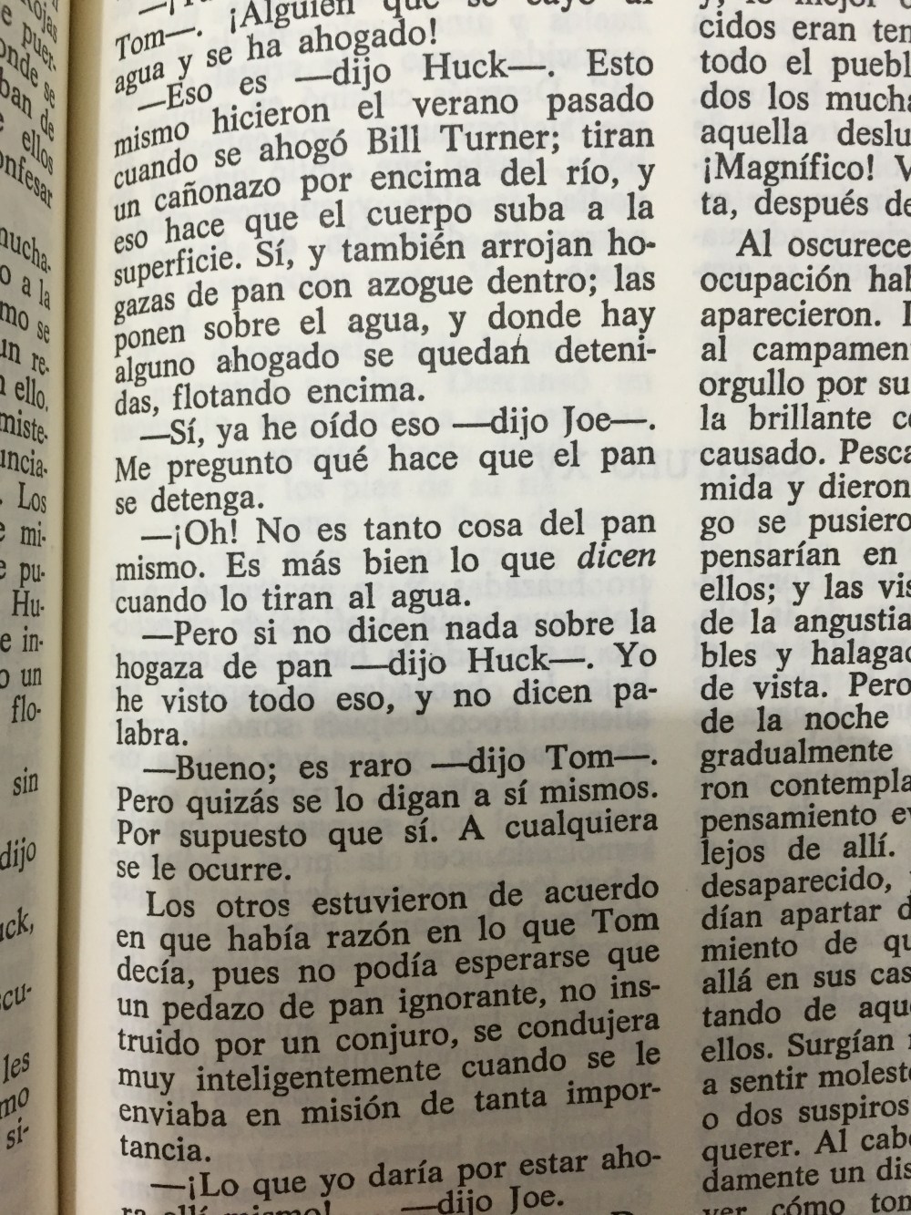Fragmento del libro las aventuras de Tom Sawyer de Mark Twain