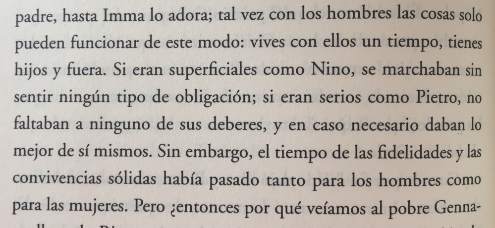Fragmento de La niña perdida de Elena Ferrante