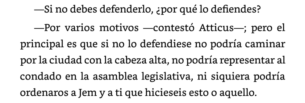 Fragmento del libro Matar a un ruiseñor de Harper Lee