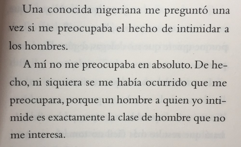 Fragmento del libro Todos deberíamos ser feministas de Chimamanda Ngozi Adichie