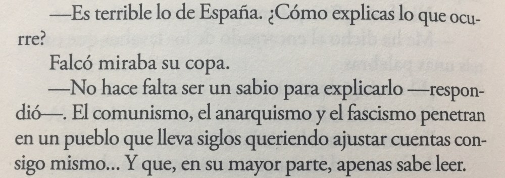 Fragmento del libro Sabotaje de Arturo Pérez-Reverte